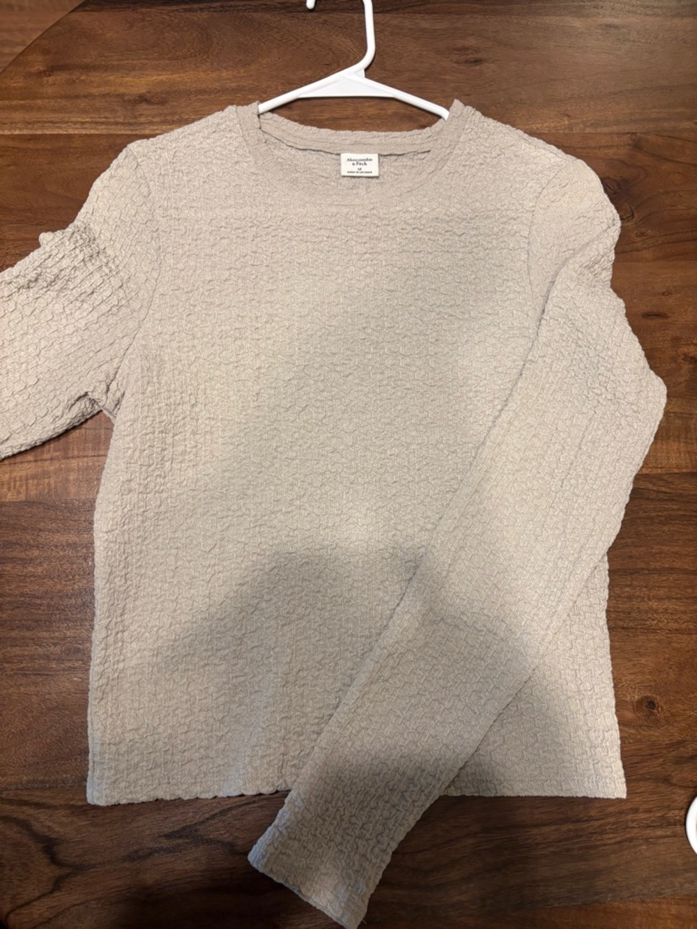 A&F Textured Long-Sleeve Top
